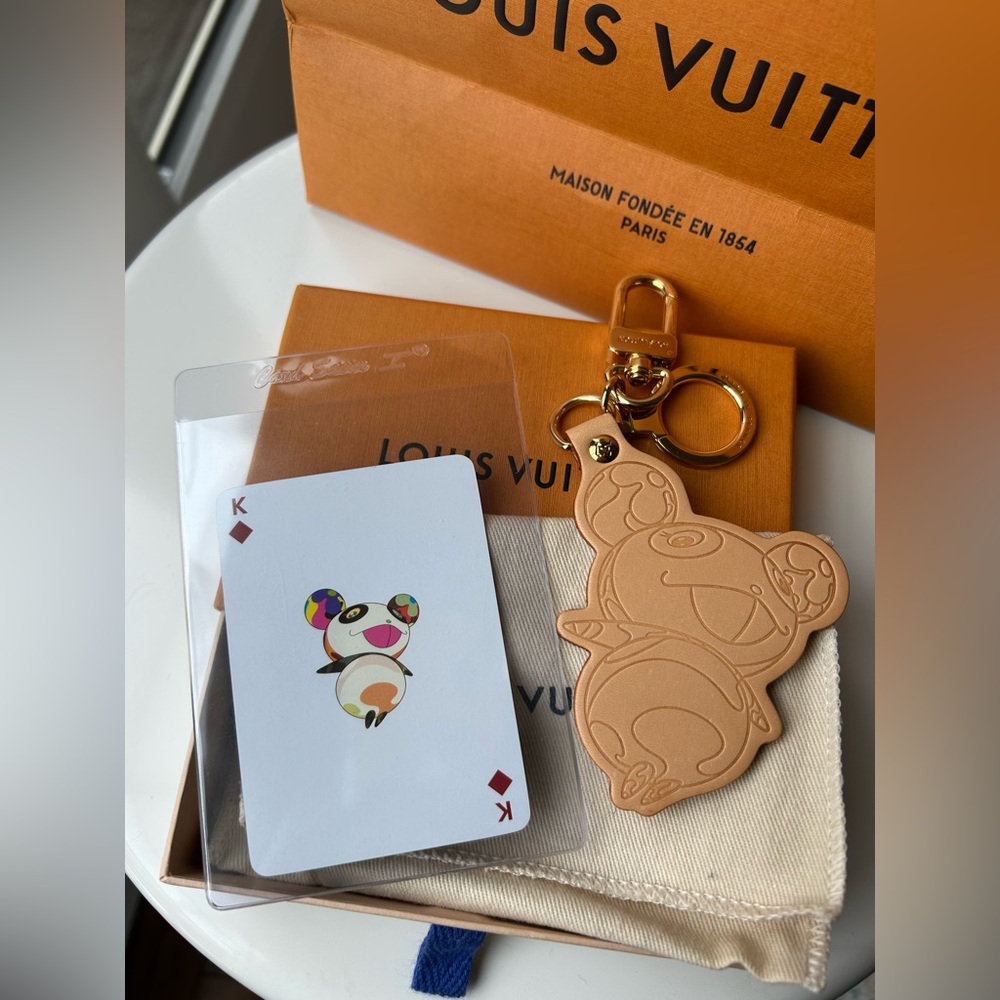 Louis Vuitton X Murakami Porte Cles Panda Key Ring + Panda LV collectible card